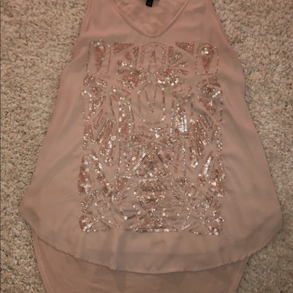 Mossimo blush sequin tank